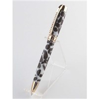 Crystal Gold Ball Point with Coffee and Cream Acr