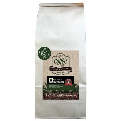 Green Beans 10lb Bag: Sumatra Fair Trade Origin